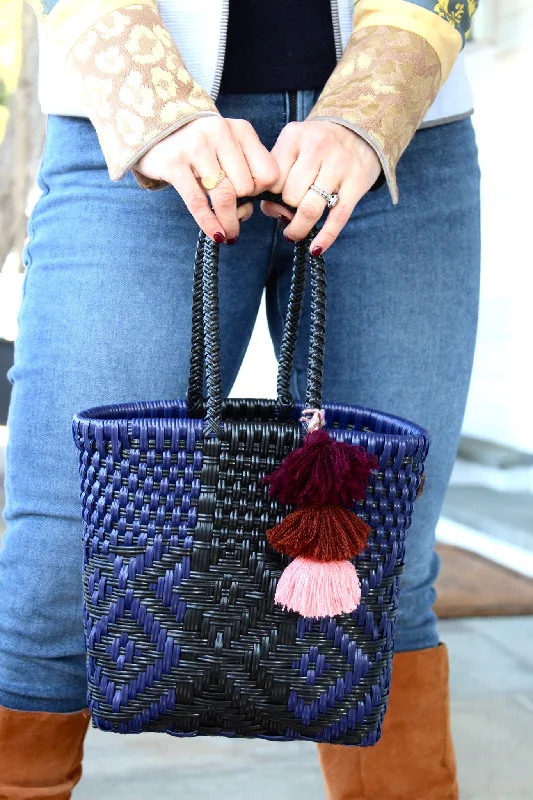 Mini - Dark Navy Citron Tote Luxury Handbags, Budget-Friendly