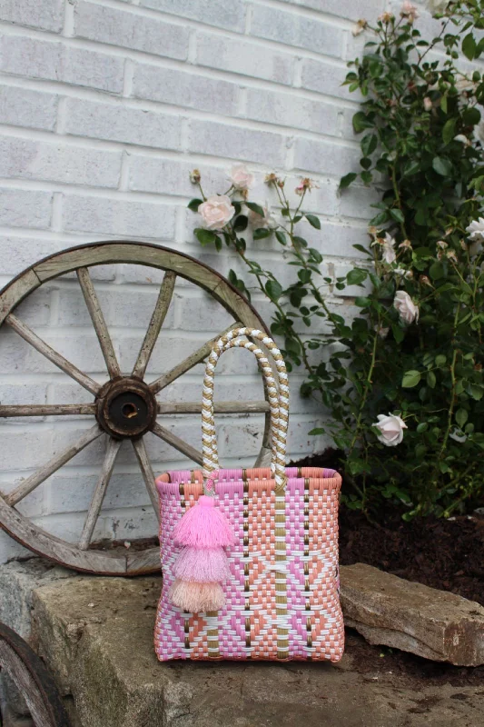 Mini - Heart Reflection in Melon / Rose Citron Tote Stylish Handbags At Unbeatable Discounts
