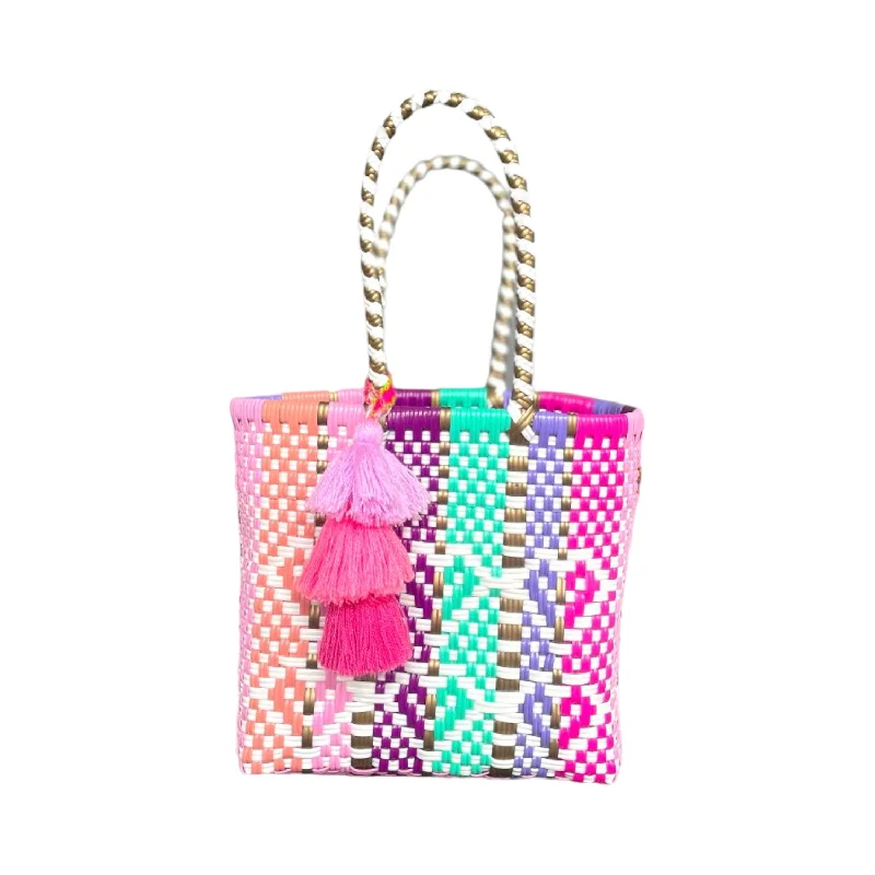 Mini - Heart Reflection in Multi Colors Citron Tote Carry Elegance For Less