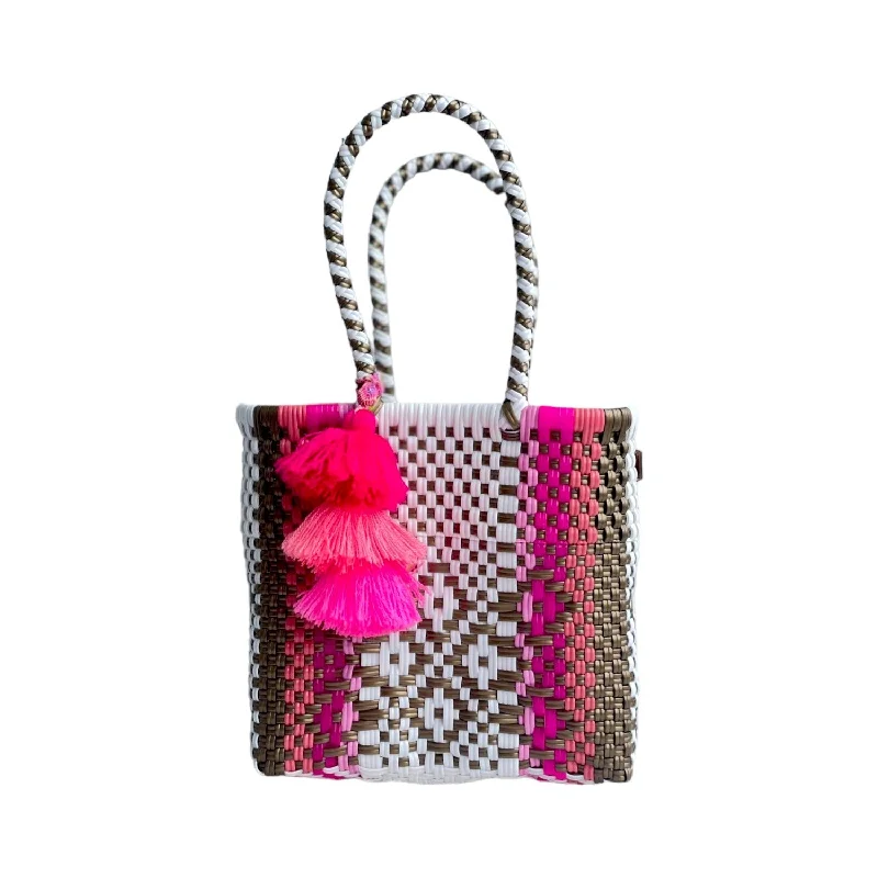Mini - Pink Sunset Citron Tote Elegant Bags, Limited Stock Available