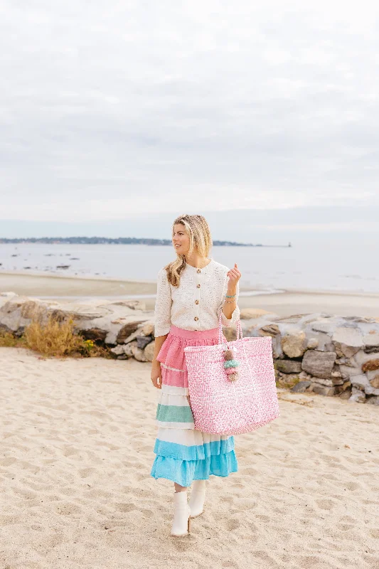 Preppy Tile Rose Citron Tote Upgrade Your Look With Our Exclusive Bag Deals