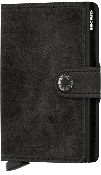 Secrid Miniwallet (Vintage Black) Iconic Fashion Bags At Unbeatable Savings