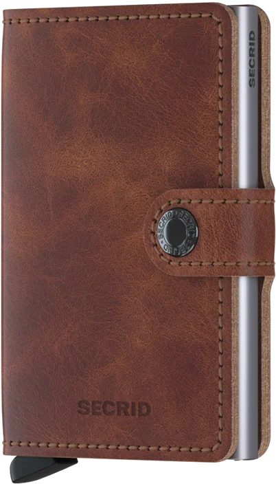 Secrid Miniwallet - Vintage Brown Designer Bags At Exclusive Clearance Prices