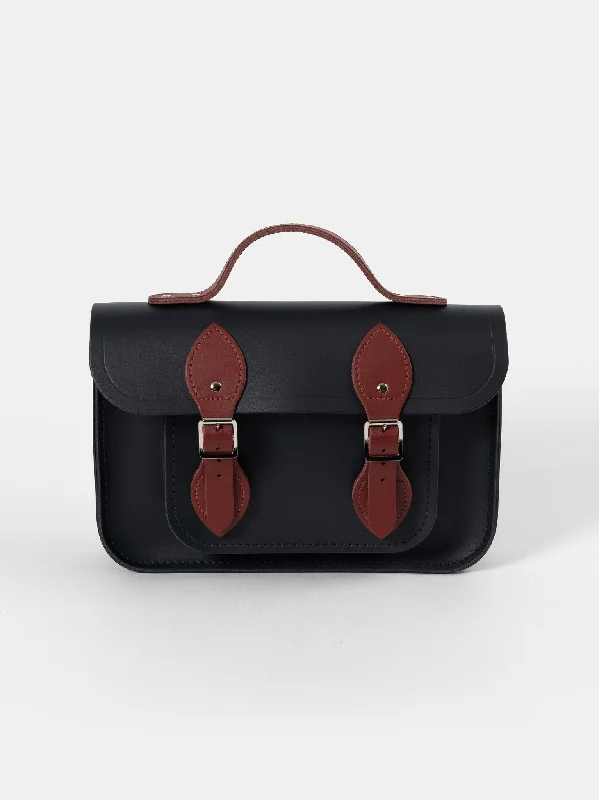 The 11 Inch Batchel - Navy & Red Iconic Fashion Bags At Unbeatable Savings