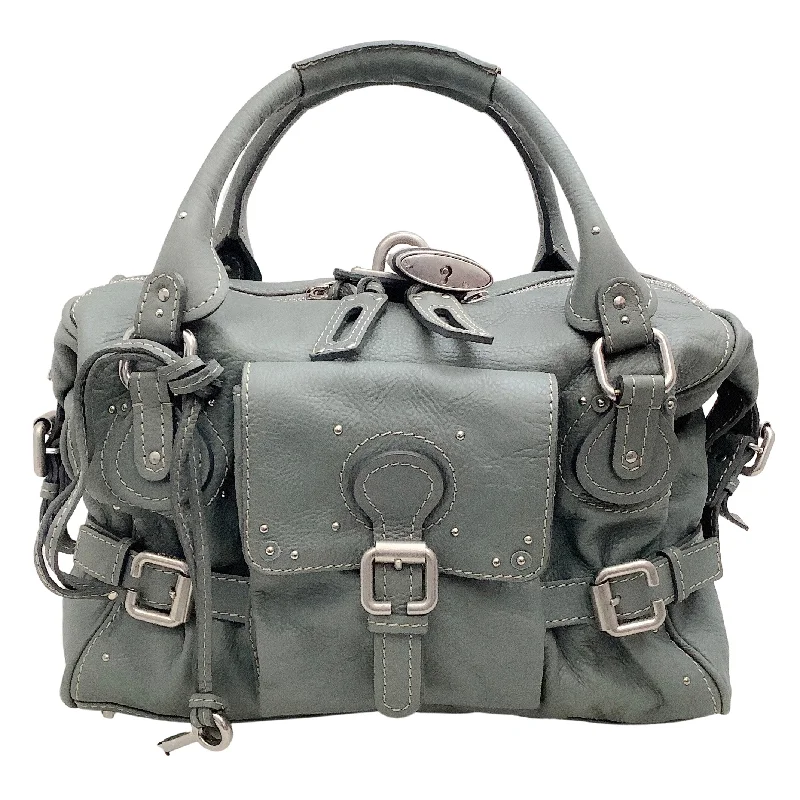Chloe Green Leather Large Paddington Bag High-Fashion Handbags At Reduced Costs