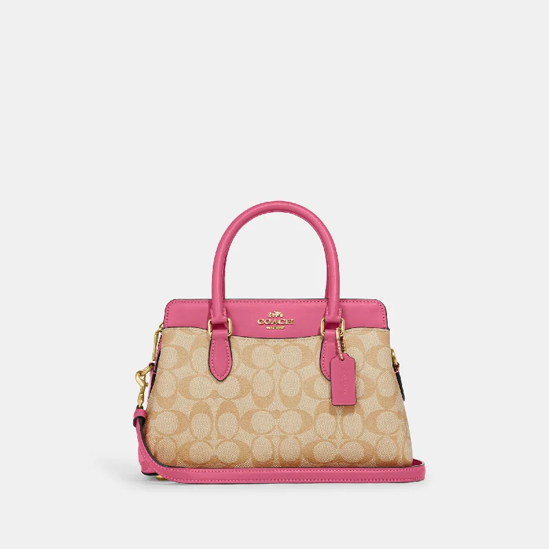 Stylish Bags For Fashion Bloggers With Promotions Coach Outlet Mini Darcie Carryall In Signature Canvas Must-Have Bags At Irresistible Discounts