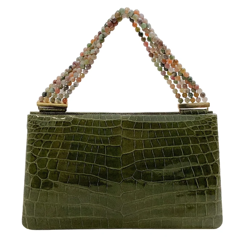 Darby Scott Spruce Green Crocodile Necklace Bag The Ultimate Sale On Must-Have Handbags Darby Scott Spruce Green Crocodile Necklace Bag The Ultimate Sale On Must-Have Handbags
