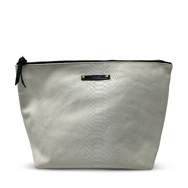 Ecru Canvas Cobra Large Pouch Exclusive Discounts On Stylish Handbags