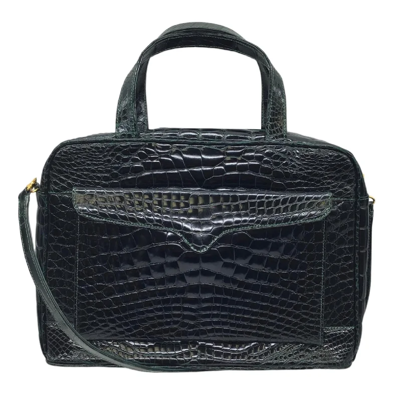 Lana Marks Dark Green Alligator Skin Leather Satchel Handbag Limited-Time Handbag Sale Lana Marks Dark Green Alligator Skin Leather Satchel Handbag Limited-Time Handbag Sale