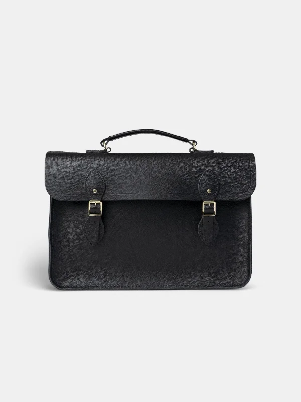 The Briefcase -  Black Saffiano Upgrade Your Look With Our Exclusive Bag Deals