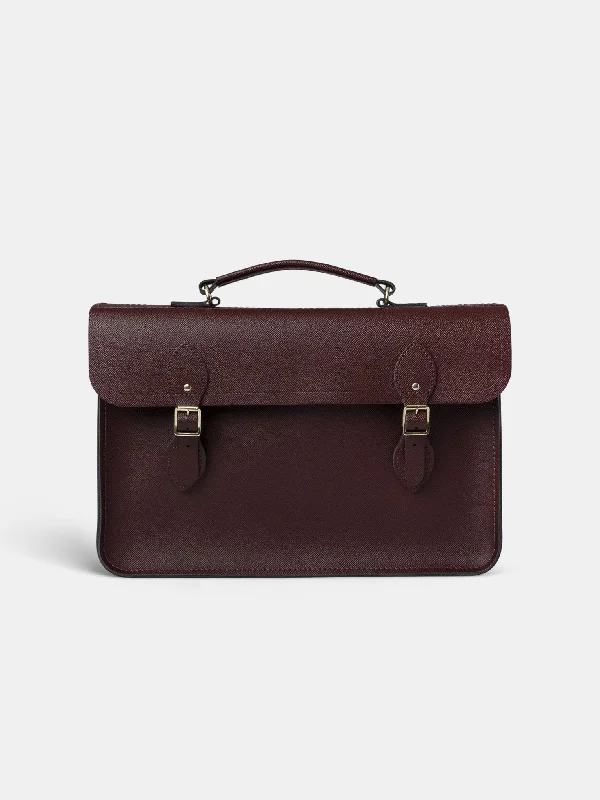 The Briefcase -  Oxblood Saffiano Big Savings On Totes, Crossbody Bags, And More