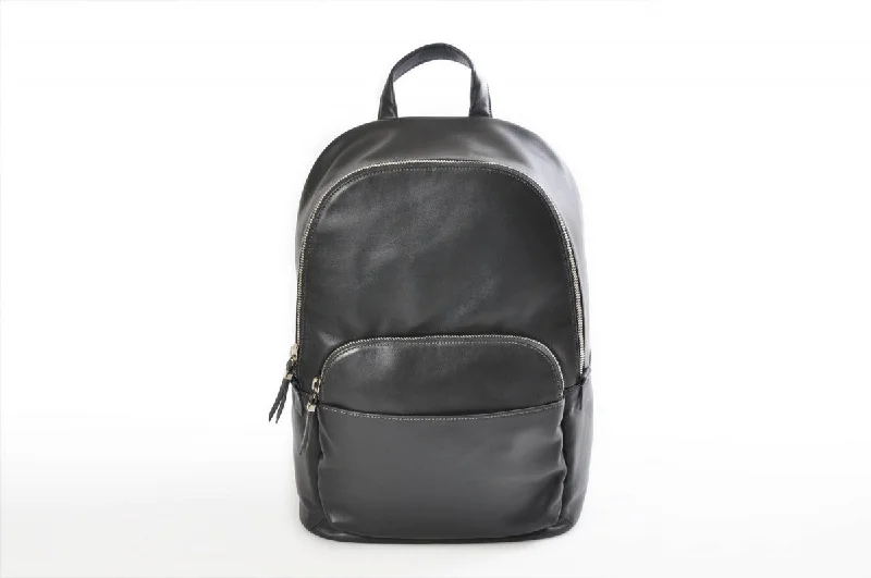 The Belluno Leather Backpack - Shark Grey Calf Statement Bags With Exclusive Savings
