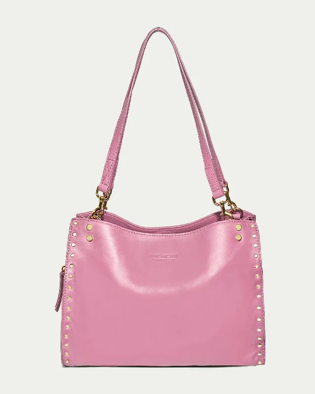 Lenox Studded Triple Entry Satchel Fashion Bags, Huge Savings