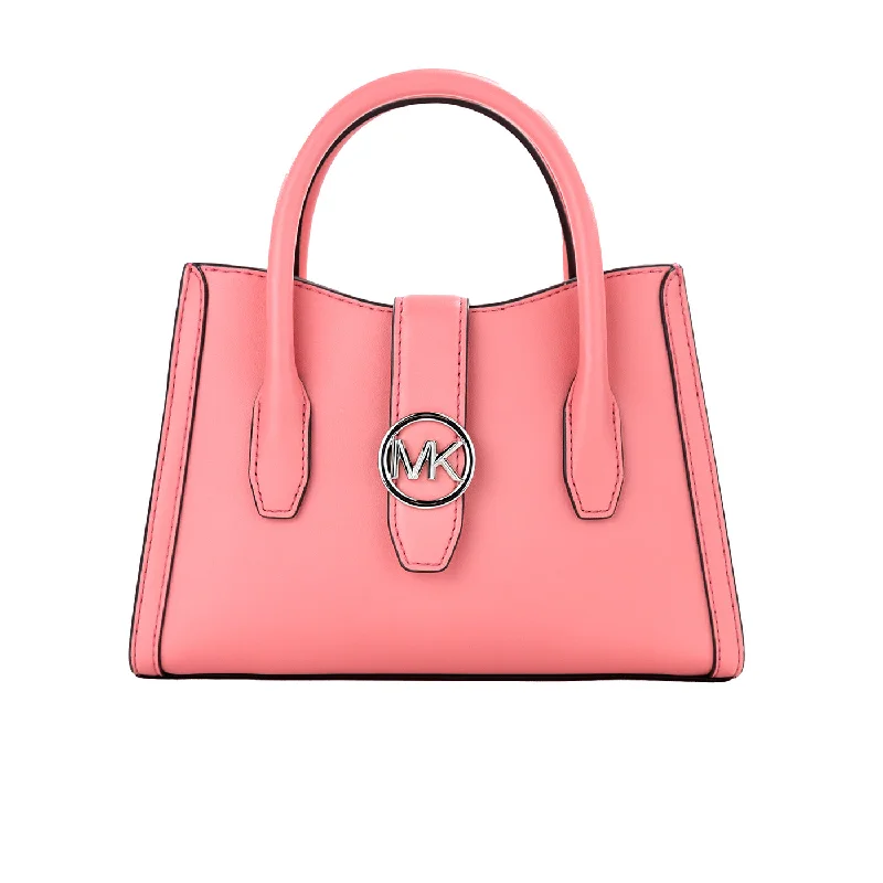 Michael Kors Gabby Small Tea Rose Faux Leather Top Zip Satchel Crossbody Women's Bag Best Handbag Sale Of The Season Michael Kors Gabby Small Tea Rose Faux Leather Top Zip Satchel Crossbody Women's Bag Best Handbag Sale Of The Season