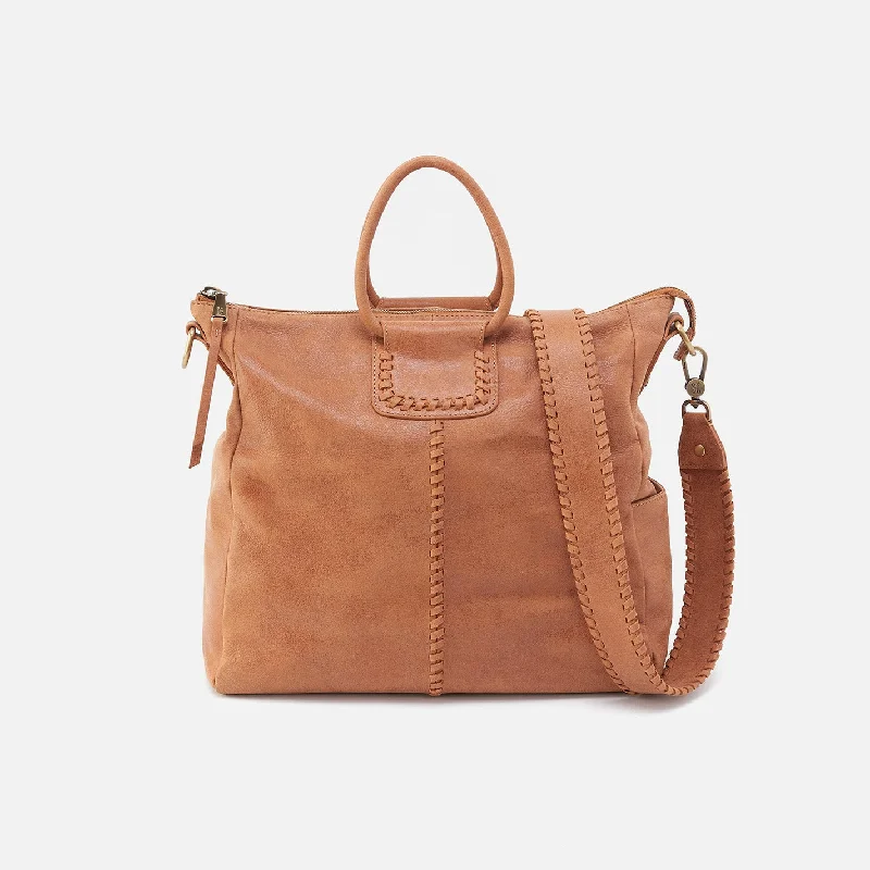 Sheila Large Satchel In Buffed Leather - Whiskey High-End Bags, Low-End Prices