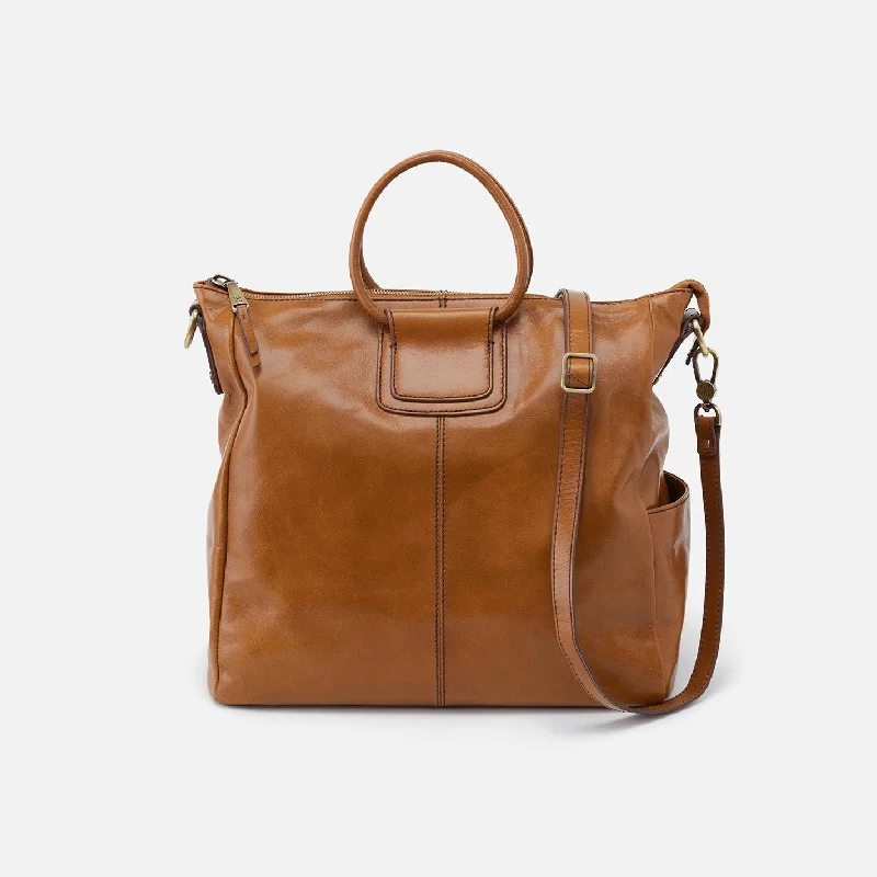 Sheila Large Satchel in Polished Leather - Truffle Flash Sale On Designer Bags