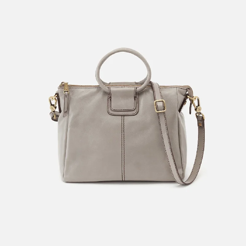 Sheila Medium Satchel in Polished Leather - Driftwood Timeless Handbags, Flash Sale Sheila Medium Satchel in Polished Leather - Driftwood Timeless Handbags, Flash Sale