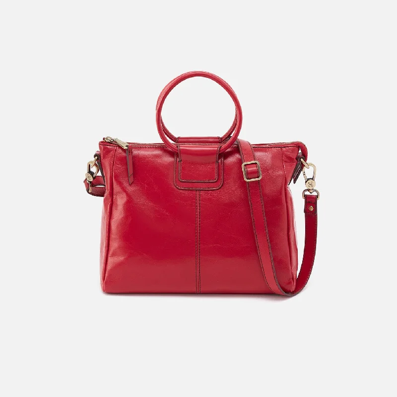 Sheila Medium Satchel In Polished Leather - Hibiscus Elevate Your Style With Our Handbag Sale Sheila Medium Satchel In Polished Leather - Hibiscus Elevate Your Style With Our Handbag Sale