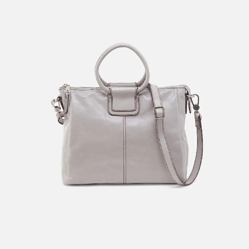 Sheila Medium Satchel In Polished Leather - Light Grey Fashion Bags, Limited Offer Sheila Medium Satchel In Polished Leather - Light Grey Fashion Bags, Limited Offer