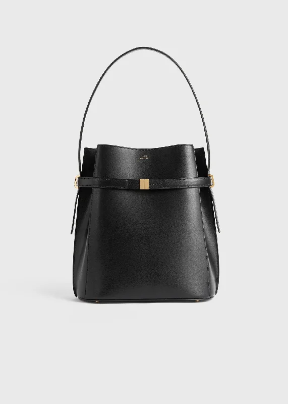 Belted leather bucket bag black Your Perfect Bag At The Perfect Price
