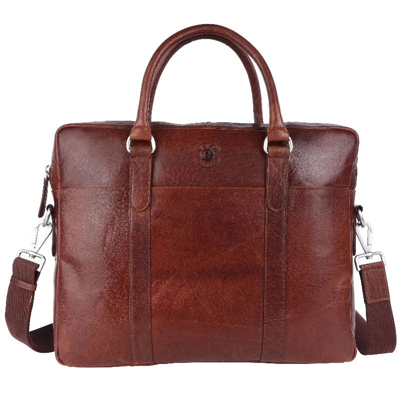 Brown Leather Portfolio Bag: 31x38x5.5 cm Dimensions Upgrade Your Look With Our Bag Sale