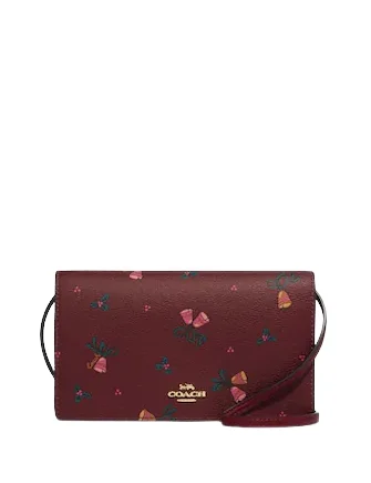 Luxurious Bags With Limited-Time Offers Coach Anna Foldover Clutch Crossbody With Holiday Bells Print Designer Bags At Exclusive Clearance Prices Luxurious Bags With Limited-Time Offers Coach Anna Foldover Clutch Crossbody With Holiday Bells Print Designer Bags At Exclusive Clearance Prices