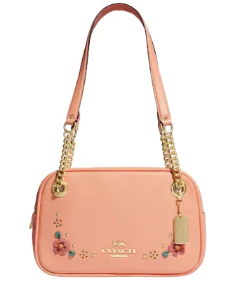 Ride The Style Wave Coach Cammie Chain Shoulder Bag With Floral Whipstitch Chic Crossbody Bags, Limited Offers Ride The Style Wave Coach Cammie Chain Shoulder Bag With Floral Whipstitch Chic Crossbody Bags, Limited Offers