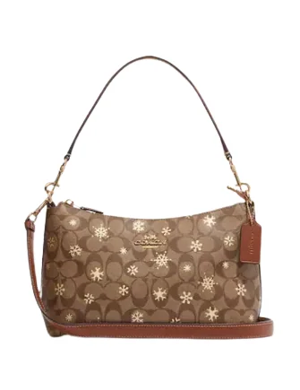Fashion Deal Coach Clara Shoulder Bag In Signature Canvas With Snowflake Print Shoulder Bags, Best Deals Today Fashion Deal Coach Clara Shoulder Bag In Signature Canvas With Snowflake Print Shoulder Bags, Best Deals Today