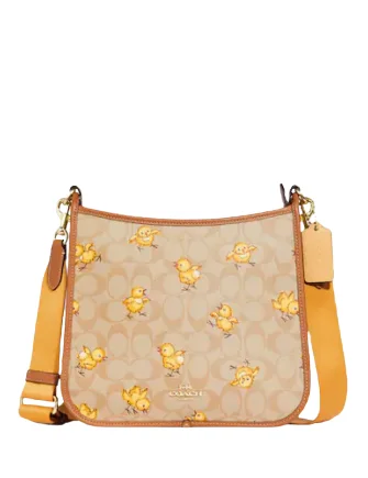 Budget-Friendly Fashion Coach Dempsey File Bag In Signature Canvas With Tossed Chick Print Chic Bags, Shop Now
