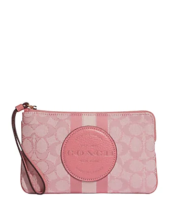 Coach Dempsey Large Corner Zip Wristlet In Signature Jacquard With Stripe And Coach Patch Elegant Purses, Shop & Save Coach Dempsey Large Corner Zip Wristlet In Signature Jacquard With Stripe And Coach Patch Elegant Purses, Shop & Save