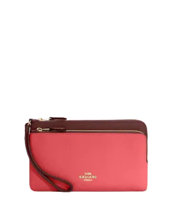 Coach Double Zip Wallet In Colorblock Classic Totes, Exclusive Deals