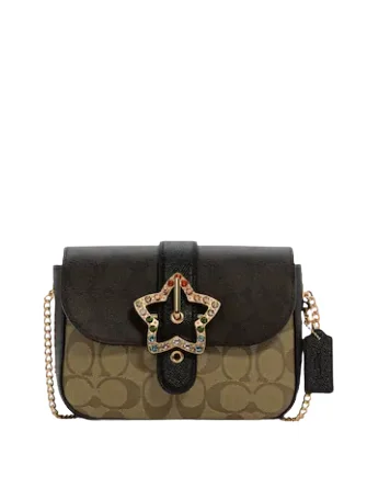Eco-Friendly And Discounted Bags Coach Gemma Crossbody In Blocked Signature Canvas With Star Buckle Affordable Elegance With High-Quality Bags