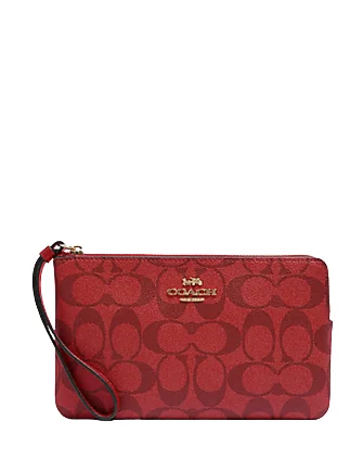 Coach Large Corner Zip Wristlet In Signature Canvas Fashionable Bags With Special Seasonal Offers Coach Large Corner Zip Wristlet In Signature Canvas Fashionable Bags With Special Seasonal Offers