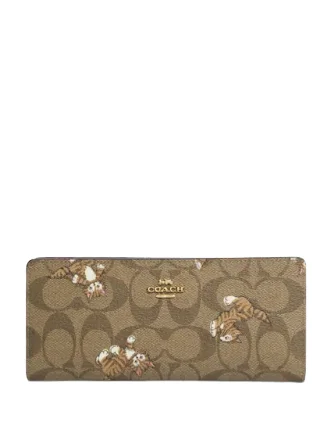 Statement Fashion Offers Coach Slim Wallet In Signature Canvas With Dancing Kitten Print Affordable Elegance, Grab Yours Now Statement Fashion Offers Coach Slim Wallet In Signature Canvas With Dancing Kitten Print Affordable Elegance, Grab Yours Now