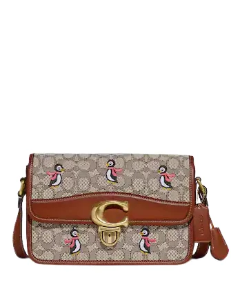 Coach Studio Shoulder Bag In Signature Jacquard With Penguin Motif Designer Bags At Lower Prices Coach Studio Shoulder Bag In Signature Jacquard With Penguin Motif Designer Bags At Lower Prices