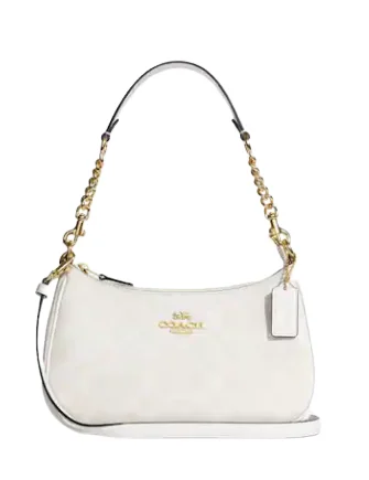 Fashion Forward Femininity Coach Teri Shoulder Bag In Signature Canvas Elegant Purses, Shop & Save