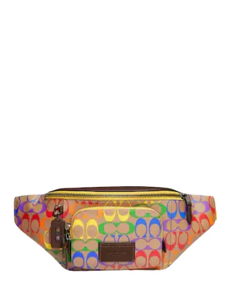 Coach Track Belt Bag In Rainbow Signature Canvas The Ultimate Sale On Must-Have Handbags Coach Track Belt Bag In Rainbow Signature Canvas The Ultimate Sale On Must-Have Handbags