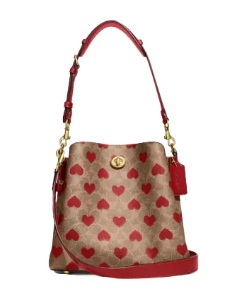 Coach Willow Bucket Bag In Signature Canvas With Heart Print Affordable Elegance, Grab Yours Now Coach Willow Bucket Bag In Signature Canvas With Heart Print Affordable Elegance, Grab Yours Now