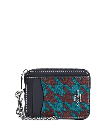 Coach Zip Card Case With Houndstooth Print Statement Bags, Shop Today