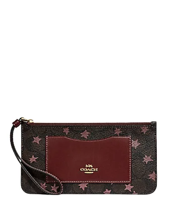 Coach Zip Top Wallet In Signature Canvas With Pop Star Print Chic Crossbody Bags, Limited Offers