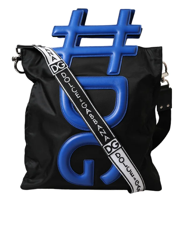 Dolce & Gabbana Nylon blue Leather Hashtag Shopping Tote Men's Bag Designer Bags, Low Prices Dolce & Gabbana Nylon blue Leather Hashtag Shopping Tote Men's Bag Designer Bags, Low Prices