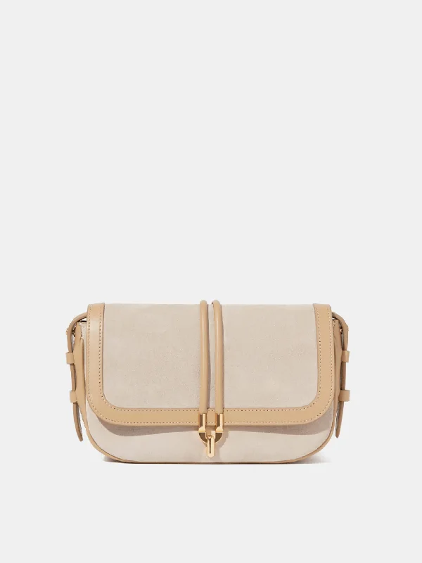 Gianni Baguette Beige Timeless Handbags, Flash Sale