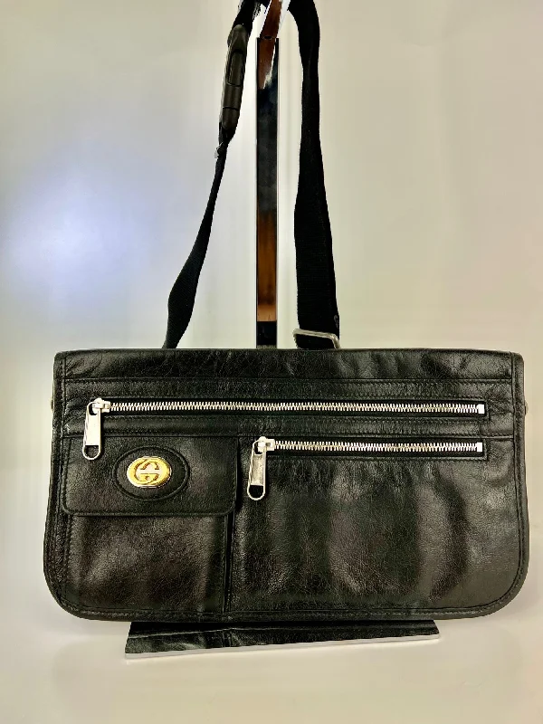 Gucci Messenger Bag Interlocking G Black Leather Crossbody Shoulder Bag Preowned Don't Miss Out – Handbag Discounts Gucci Messenger Bag Interlocking G Black Leather Crossbody Shoulder Bag Preowned Don't Miss Out – Handbag Discounts