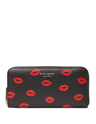 Luxury Bags Kate Spade New York Spencer Kisses Zip Around Continental Wallet Trendy Purses With Limited-Time Offers Luxury Bags Kate Spade New York Spencer Kisses Zip Around Continental Wallet Trendy Purses With Limited-Time Offers