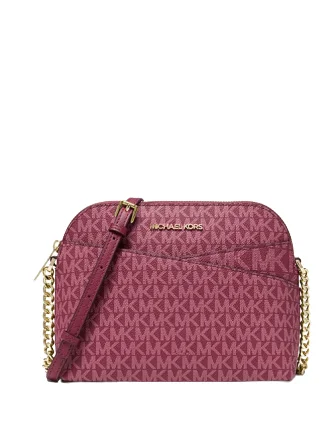 Final Sale Michael Michael Kors Jet Set Travel Medium Logo Dome Crossbody Bag Trendy Purses With Limited-Time Offers