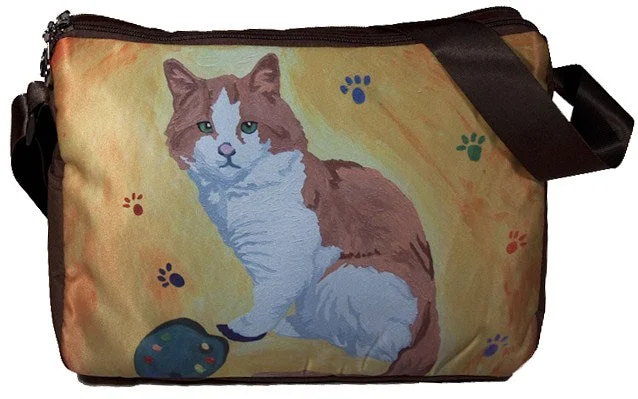 Cat Phat Cat Messenger Bag - Paw in the Paint Stylish Totes, Special Discounts