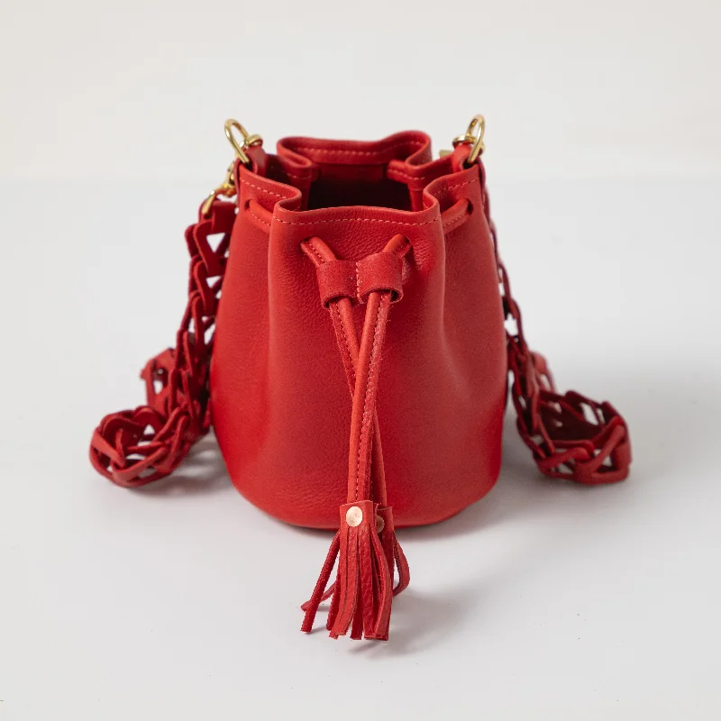 Red Cypress Mini Bucket Bag Statement Handbags At Unbeatable Discounts