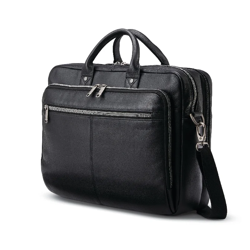 Samsonite Classic Leather Toploader Trendy And Classic Bags Now At Unbeatable Discounts