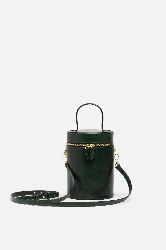 SSW - Cylinder Bucket Leather Bag in Midnight Green Stylish Bags At Unbeatable Prices SSW - Cylinder Bucket Leather Bag in Midnight Green Stylish Bags At Unbeatable Prices