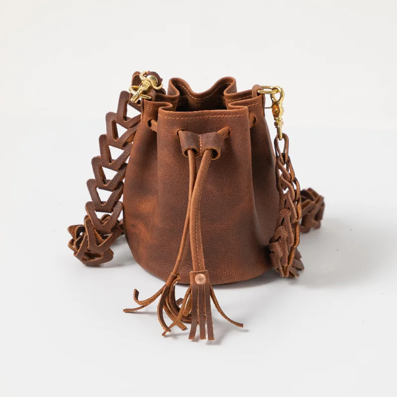 Tan Kodiak Mini Bucket Bag High-Fashion Handbags At Reduced Costs